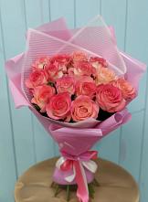 Букет 15 Розовых роз Равель #REPLACE_PRED# Рождествено